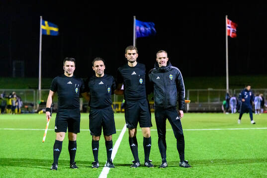Referees Marcus Liljedal , Besnik Bajrami, Rasmus