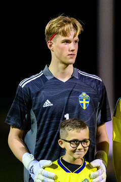 Goalkeeper Svante Stangenberg of Sweden at lineup
