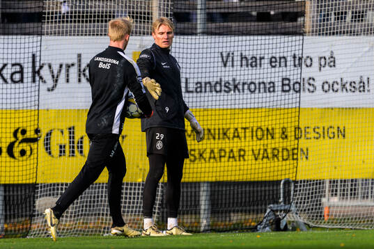 Landskronas målvakt Hampus Pauli och målvakt Svante