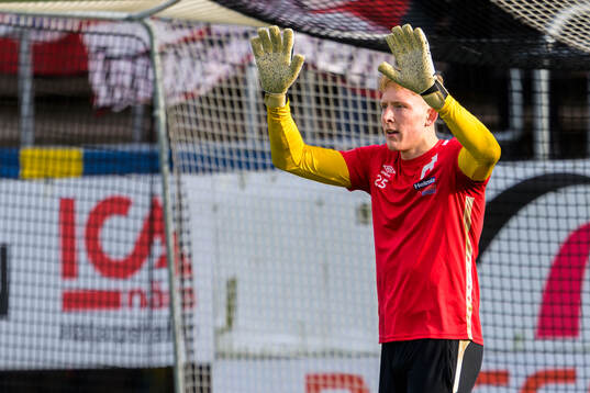 Degerfors målvakt Rasmus Forsell