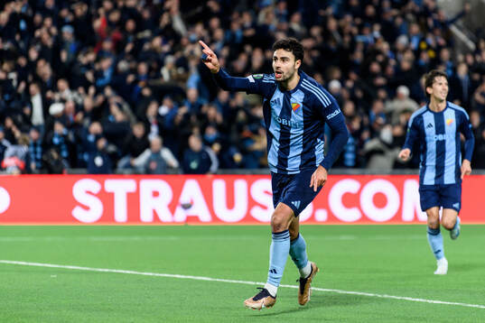 Deniz Hummet of Djurgården celebrates