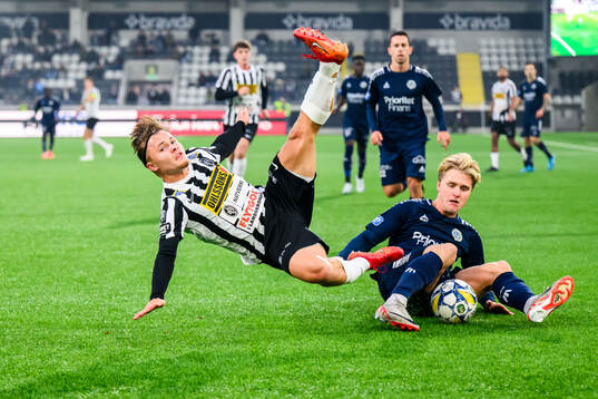 Landskronas Vincent Sundberg och Utsiktens Sebastian
