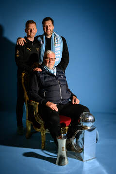 Malmö FFs Anders Christiansen med bror och far