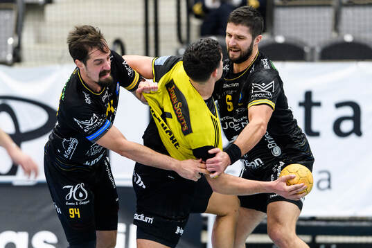 HF Karlskronas Tobias Nordahl och Markus Viitkar mot