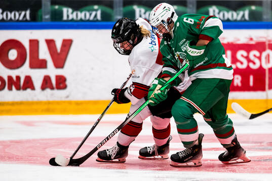 Malmö Redhawks Sarah Stauning och Rögles Margot