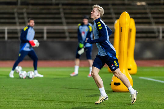 Lucas Bergvall of the Swedish men’s national football team