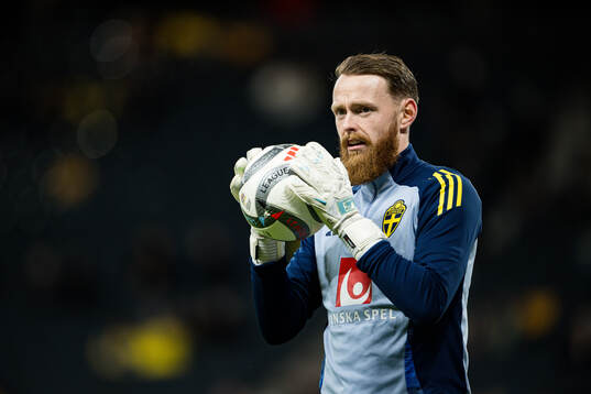 Goalkeeper Viktor Johansson of Sweden