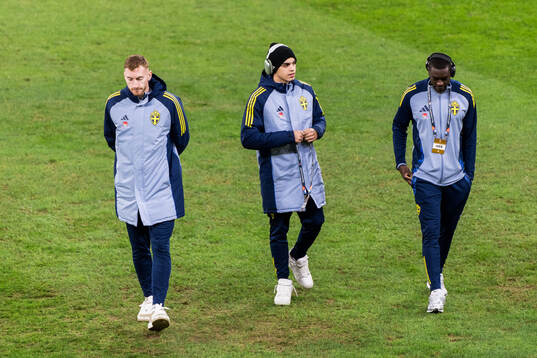 Dejan Kulusevski, Yasin Ayari and Ken Sema of Sweden