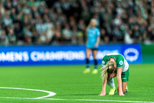 Cathinka Tandberg of Hammarby looks dejected