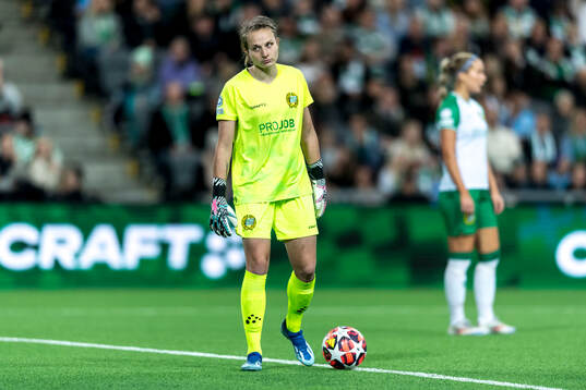 Goalkeeper Anna Tamminen of Hammarby looks dejected