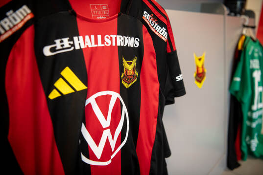 Östersunds matchtröja syns i omklädningsrummet