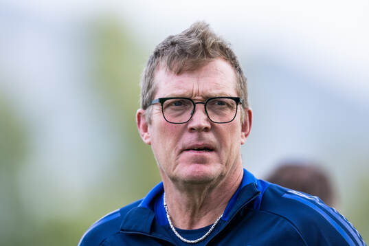 Goalkeeper coach Leif Troedsson of the Swedish women's