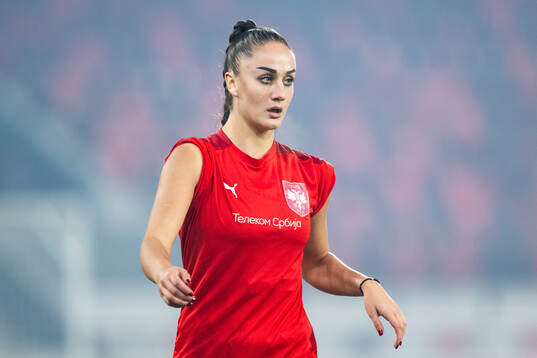 Nina Matejic of the Serbian women's national football team