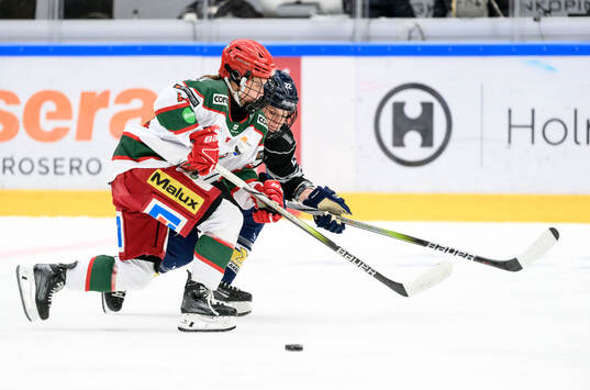 Modos Lovisa ENgström och HV71s Kennedy Bobyck