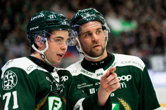 Färjestads Viktor Lodin och Henrik Björklund