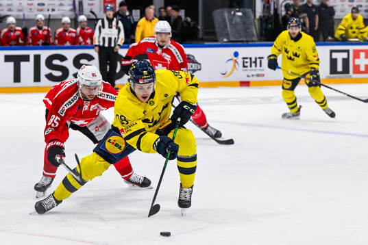 Sven Andrighetto of Switzerland and Malte Stroemwall of