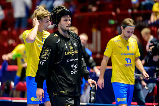 Goalkeeper Jon Hedlund of Sweden looks dejected