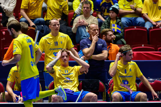 Ludwig Persson of Sweden looks dejected