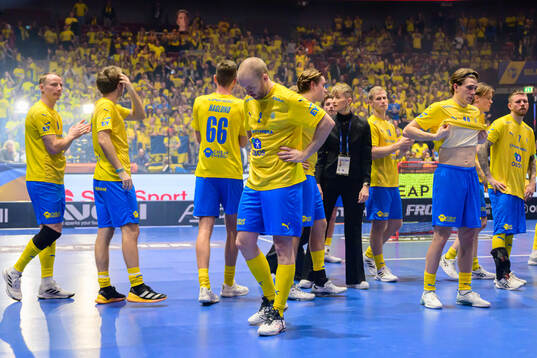 Johan Samuelsson of Sweden looks dejected