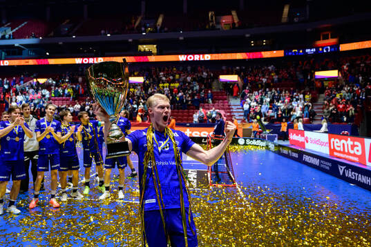 during the men's IFF World Championship 2024 floorball