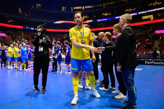 Robin Nilsberth of Sweden looks dejected