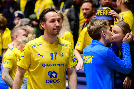 Robin Nilsberth of Sweden looks dejected