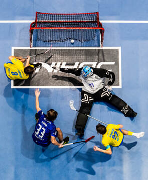Malte Lundmark of Sweden scores the 4-0 goal against
