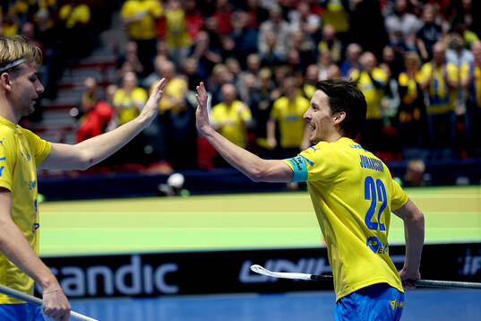 Emil Johansson of Sweden celebrates