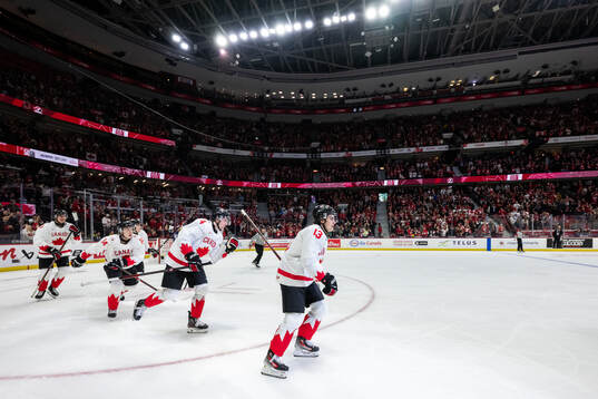 Luca Pinelli of Canada celebrates
