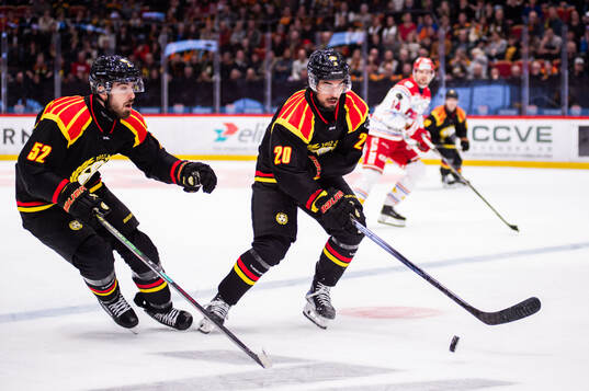 Brynäs Jack Kopacka och Tyler Vesel