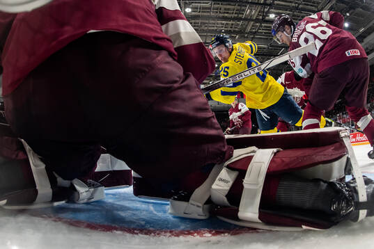 Otto Stenberg of Sweden and Oskars Briedis of Latvia