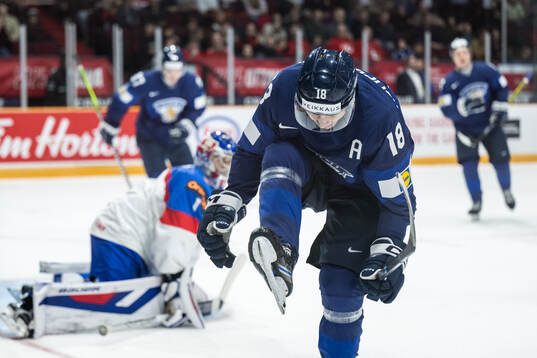 Rasmus Kumpulainen of Finland celebrates