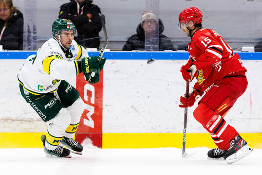 Björklövens Maxime Fortier och Almtunas Marcus Karlström