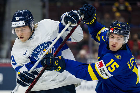 Konsta Helenius of Finland and David Edstrom of Sweden