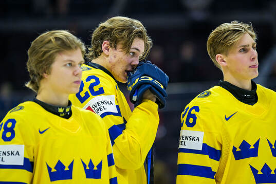 Oskar Voullet, Anton Wahlberg and Noel Nordh of Sweden