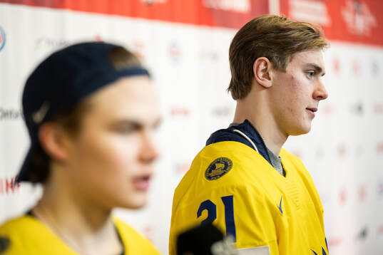 Herman Träff of Sweden is interviewed