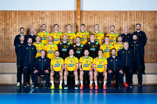 Sveriges herrlandslag i handboll (Bakre raden fr.v. media