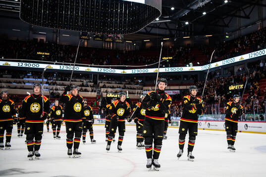Brynäs spelare jublar