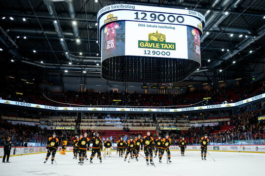 Brynäs spelare jublar