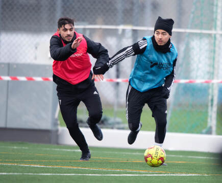 IFK Hässleholms Alireza Nazari i internmatchen i fotboll i