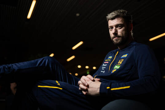 Niclas Ekberg of the Swedish men’s national handball team