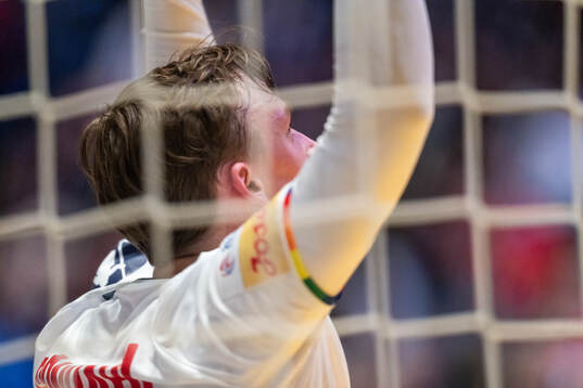 Tobias Schølberg Grøndal of Norway looks dejected