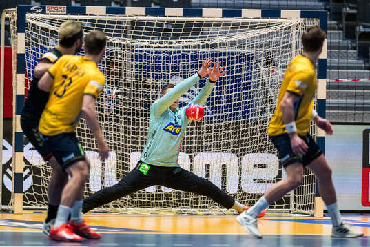 Goalkeeper Andreas Palicka of Sweden