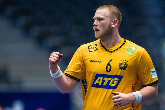 Felix Möller of Sweden celebrates