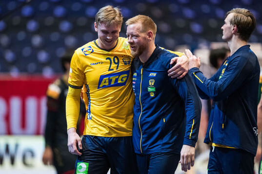 Edwin Aspenbäck and Jim Gottfridsson of Sweden celebrate