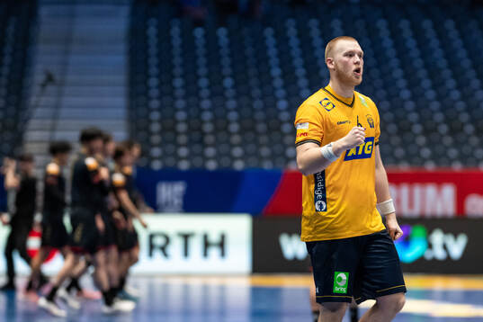 Felix Möller of Sweden celebrates