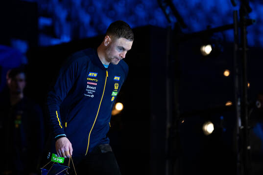 Goalkeeper Andreas Palicka of Sweden enters the arena