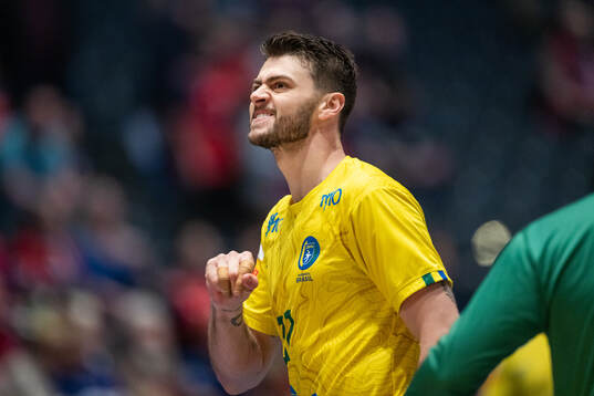 Haniel Langaro of Brazil celebrates