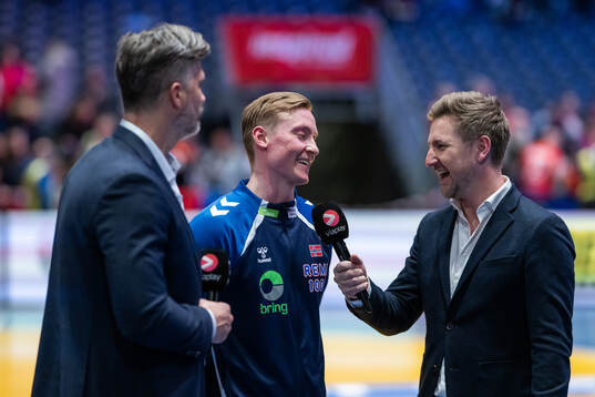 August Baskår Pedersen of Norway is interviewed in