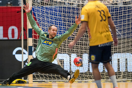 Goalkeeper Fabian Norsten of Sweden